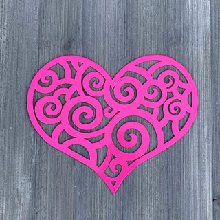 Scroll Heart Metal Sign Cutout Cut Metal Sign Wall Metal Art Decorations