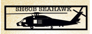 Sh60b Seahawk Multimission Utility Maritime Helicopter Metal Sign Cut Metal Sign Wall Decor Decorations