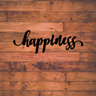 Happiness Sign Cut Metal Sign Wall Decor Metal Sign Metal Art Decorations