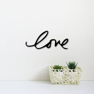 Metal Love Sign Cursive Love Word Sign Wedding Decor Valentine's Day Gift Idea For Her Words For The Wall Steel Script Words Decorations