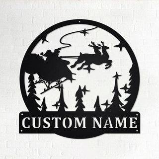 Custom Christmas Scene Personalized Christmas Scene Name Sign Decoration For RoomChristmas Scene Christmas Gift Decorations