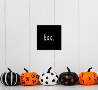 Metal Boo Sign Funny Halloween Signs Halloween Gift Shelf Sitter For Halloween Office Desk Decor Halloween Decor Decorations