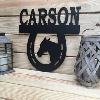 Personalized Horse Stall Sign Horse Stall Nameplate Metal Sign Decorations