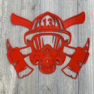 Fireman Metal Sign Cutout Cut Metal Sign Wall Metal Art Decorations