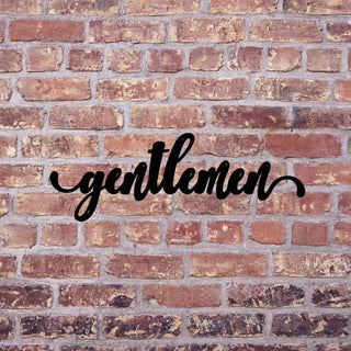 Gentlemen Sign Cut Metal Sign Wall Decor Metal Sign Metal Art Decorations