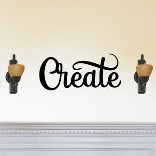 Create Script Metal Word Sign Rustic Metal Sign Cursive Farmhouse Decor Housewarming Gift Steel Word Art Decorations