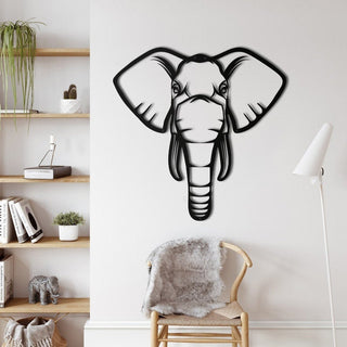 Metal Elephant Head Decor Home Office Living Room Decoration Wildlife Lover Gift Wall Hangings Elephant Sign Decorations