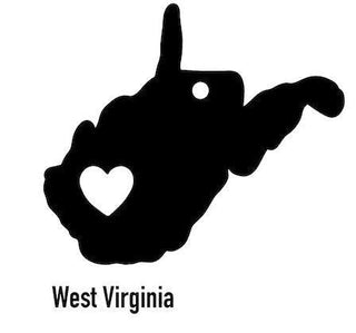 West Virginia State Ornament Cut Metal Sign Wall Decor Metal Sign Metal Art Decorations