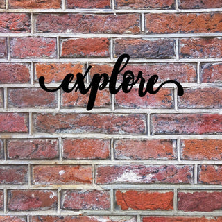 Explore Sign Cut Metal Sign Wall Decor Metal Sign Metal Art Decorations