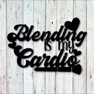 Makeup Blending Is My Cardio Metal Wall Signs With Sayings Motivational Quote Metal Wall Hanging Housewarming Gift Decorations