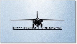 F111d Fireball Squadron Usaf Tactical Attack Aircraft Metal Sign Cut Metal Sign Wall Decor Decorations