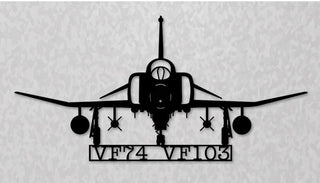 F4 Phantom Vf74 Vf103 Naval Fighter Aircraft Metal Sign Cut Metal Sign Wall Decor Decorations