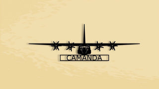 C130j Hercules Camanda Aircraft Metal Sign Cut Metal Sign Wall Decor Decorations