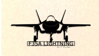 F35a Lightning Stealth Multirole Combat Aircraft Metal Sign Cut Metal Sign Wall Decor Decorations