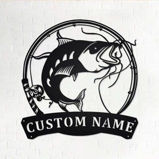 Personalized Catfish Fish Metal Sign Fishing Fishing Metal wall Decor Fishing Lover Custom Fishing Fishman Catfish Decorations