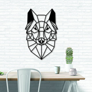 Wolf Metal Head Geometric Metal Wolf Metal Wolf Sculpture Animal Wolf Metal Face Animal Metal Art Decorations