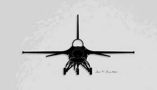 F16 Fighting Falcon Landing Usaf Multirole Fighter Metal Sign Cut Metal Sign Wall Decor Decorations