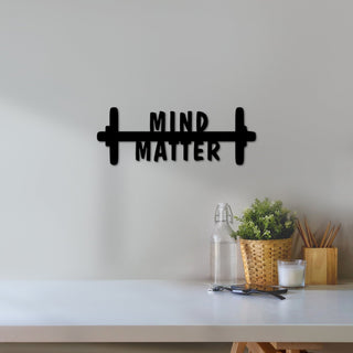 Mind Over Matter Gym Motivational Sign Home Gym Wall Decor Gym Sign Metal Cutouts Workout Motivation Trainer Gift Decorations