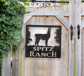 Llama Farm Sign Custom Metal Llama Farm Sign Decorations