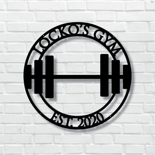 Metal Gym Sign Laser Cut Customisable Indoor/outdoor Gym Sign Personalised Gym Sign Custom Metal Sign Decorations