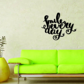 Smile Every Day Signs With Sayings Metal Letters Home Wall Decor Wall Hanging Housewarming Gift Farmhouse Word Laser Cut Decorations