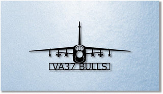 A7 Corsair Ii Va37 Bulls Gear Up With Ordnance Military Attack Aircraft Metal Sign Cut Metal Sign Wall Decor Decorations