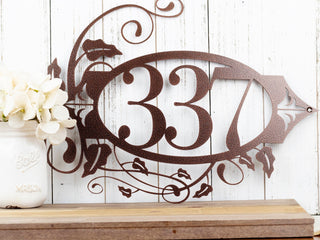 Metal House Number Sign Outdoor Sign Address Sign Address Numbers Custom Metal Sign Custom House Number 3 Digit Only Decorations