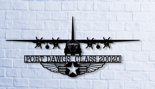 Kc130 Port Dawgs Class 20020 With Star And Bars! Metal Sign Cut Metal Sign Wall Decor Decorations