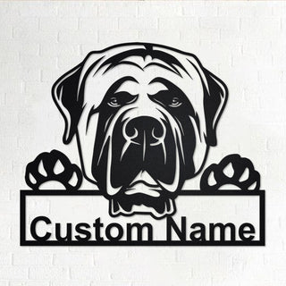 Personalized English Mastiff Metal Sign English Mastiff English Mastiff Metal Wall Decor Custom English Mastiff Decorations