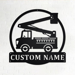 Custom Bucket Truck Personalized Bucket Name Sign Decoration For Room Bucket Metal Custom Bucket Bucket Truck Decorations