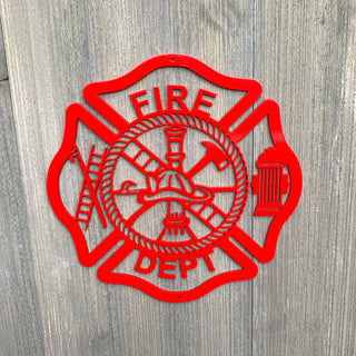 Fire Dept Metal Sign Cutout Cut Metal Sign Wall Metal Art Decorations