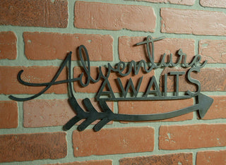 Adventure Awaits Metal Sign Industrial Decor Cabin Decoration Iron Wall Art Decorations