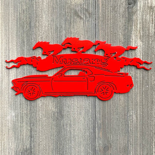 Mustang Metal Sign Cutout Cut Metal Sign Wall Metal Art Decorations