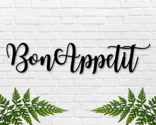 Bon Appetit Sign Bon Appetit Metal Sign Metal Word Sign Kitchen Sign Kitchen Kitchen Wall D?cor Dining Room Decor Metal Art Decorations