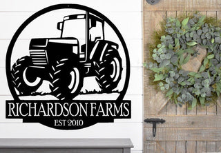 Farm Sign Farm Metal Sign Tractor Name Sign Farm Metal Sign Farm Tractor Sign Decorations