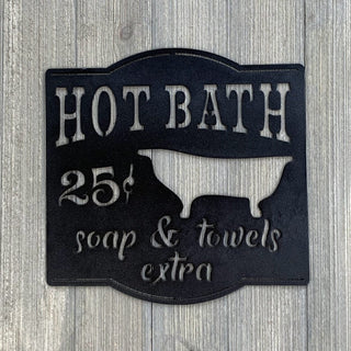 Hot Bath Metal Sign Cutout Cut Metal Sign Wall Metal Art Decorations