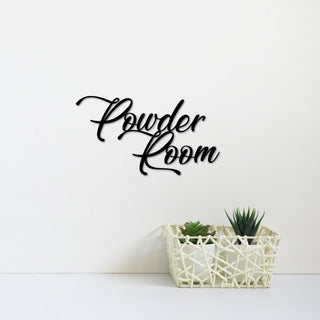 Powder Room Metal Sign Decorative Bathroom Sign Bathroom Decor For Guest Bathroom Or Master Bathroom Metal Word Art Wash Room Decor Decorations