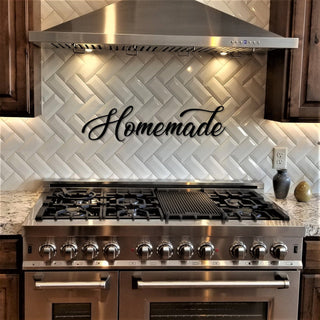 Homemade Metal Sign Metal Words 2 Ft Homemade Sign Homemade Kitchen Sign Cursive Font Homemade Sign For Backsplash Above Stove Decorations