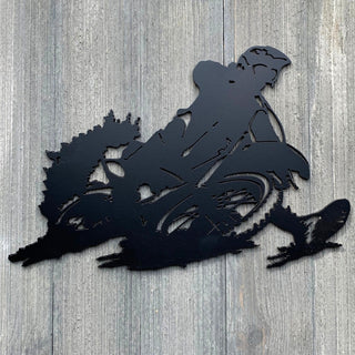 Dirt Bike Metal Sign Cutout Cut Metal Sign Wall Metal Art Decorations