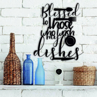 Blessed To Those Who Wash My Dishes Kitchen Wall Decor Housewarming Gift Decorations