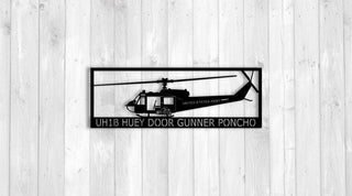 Uh1b Huey Gunship Us Army Metal Sign Cut Metal Sign Wall Decor Decorations