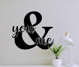 You And Me You And Me Metal Sign Over The Bed Sign Over The Bed Wall Hanging. Wedding Decorations Wedding Backdrop You And Me Backdrop Decorations