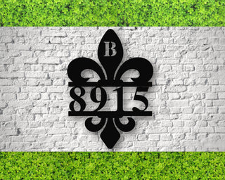 Address Sign For House Personalized Address Sign Custom Address Sign Address Sign Fleur De Lis Front Porch Decor Metal Address Signs Decorations