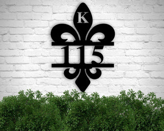 Address Sign For House Personalized Address Sign Custom Address Sign Address Sign Fleur De Lis Front Porch Decor Metal Address Signs Decorations