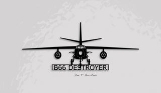 B66 Destroyer Bomber Metal Sign Cut Metal Sign Wall Decor Decorations