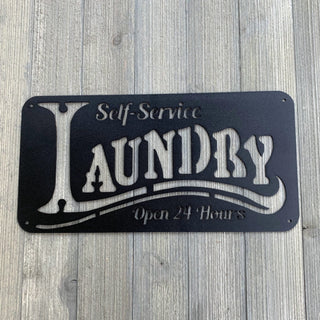 Self Service Laundry Metal Sign Cutout Cut Metal Sign Wall Metal Art Decorations