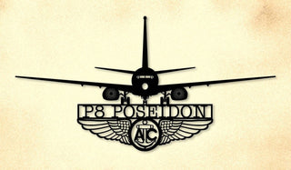 P8 Poseidon With Aircrew Wings Metal Sign Cut Metal Sign Wall Decor Decorations