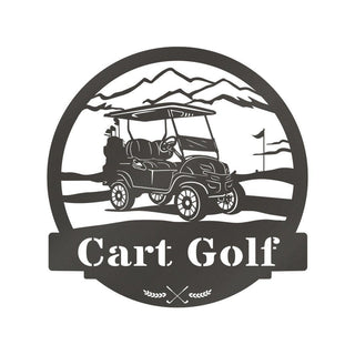 Golf Cart Custom Monogram Metal Sign Decor Personalized Metal Sign Personalized Name Metal Name Sign Kids Sign Sports Pga Decorations