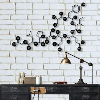 Metal Wall Decor Oxytocin Molecule Chemistry Art Metal Oxytocin Decoration Chemical Formula Biology Chemistry Art Decorations