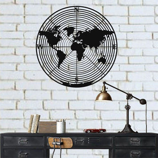 Metal World Map World Map Continents Metal Wall Decor Interior Decoration Wall Hanging Home Office Living Room Decor Decorations